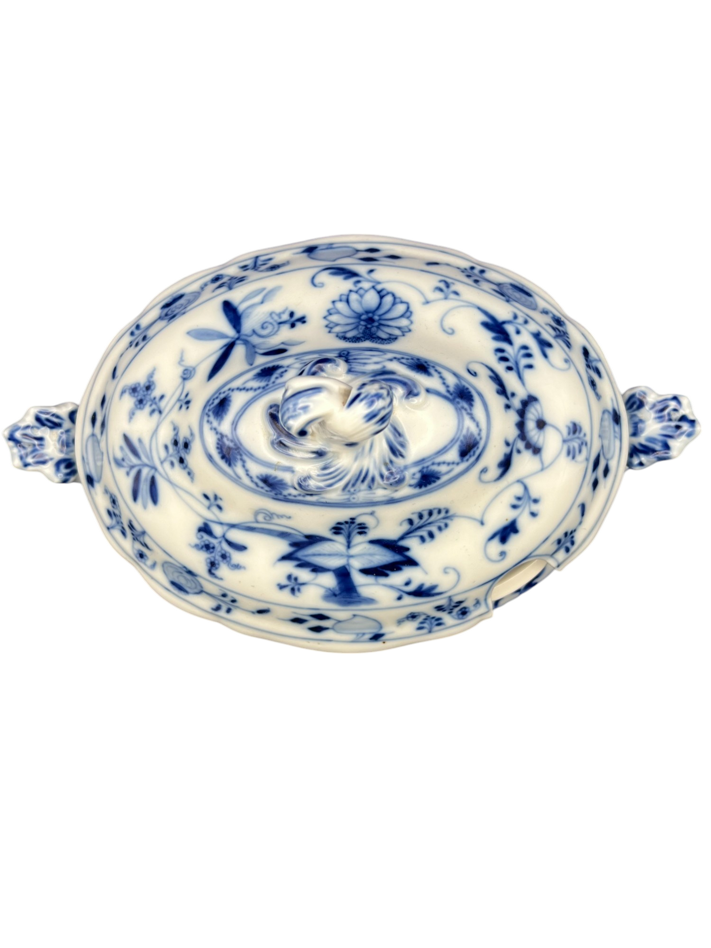 Meissen Porcelain "Blue Onion" Oval Soup Tureen w/ Lid