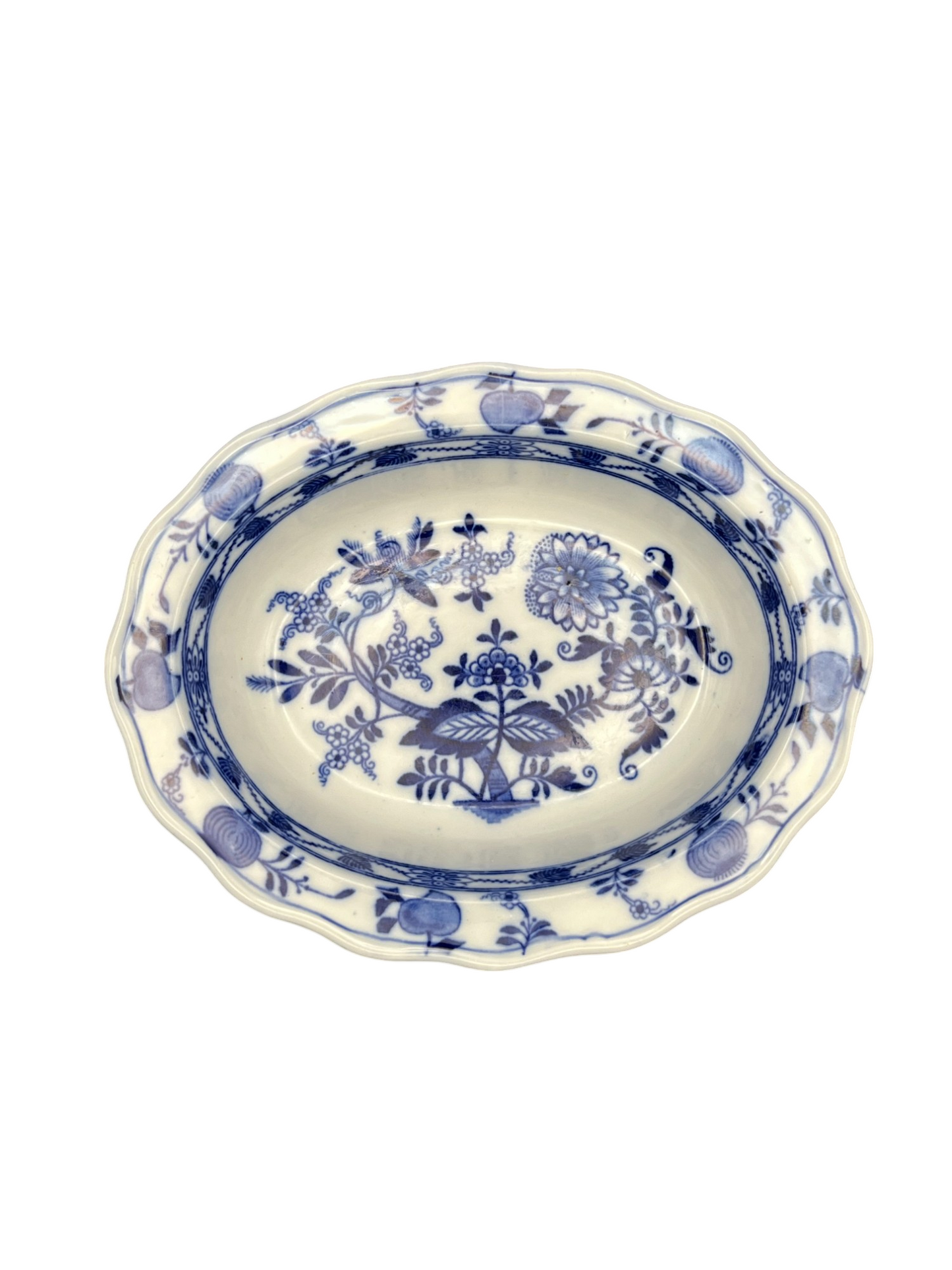 Meissen Porcelain "Blue Onion" Small Oval Serving Dish