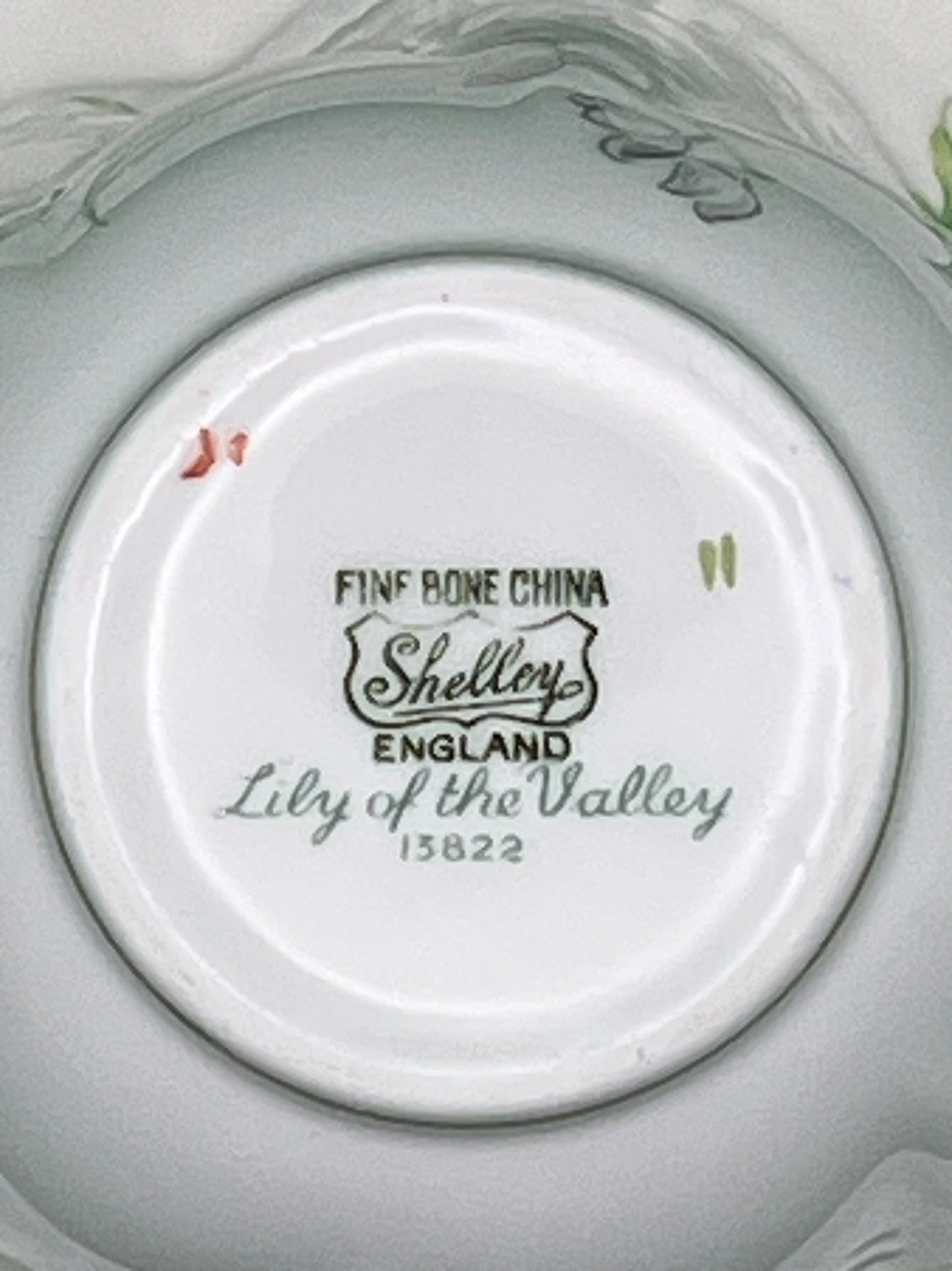 Shelley Fine Bone China "Lily of the Valley" Tea Cups & Saucers, Set of 7
