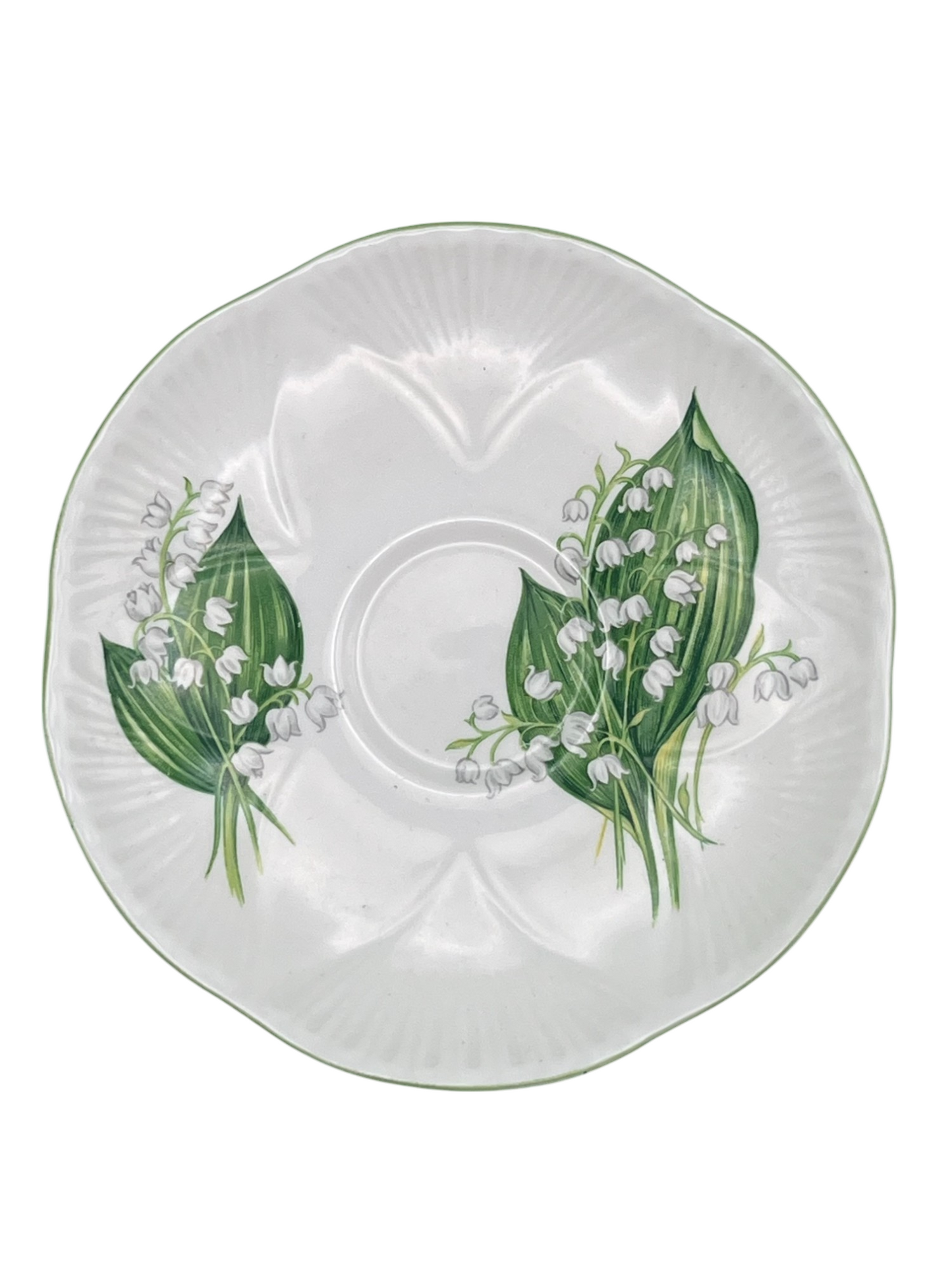 Shelley Fine Bone China "Lily of the Valley" Tea Cups & Saucers, Set of 7