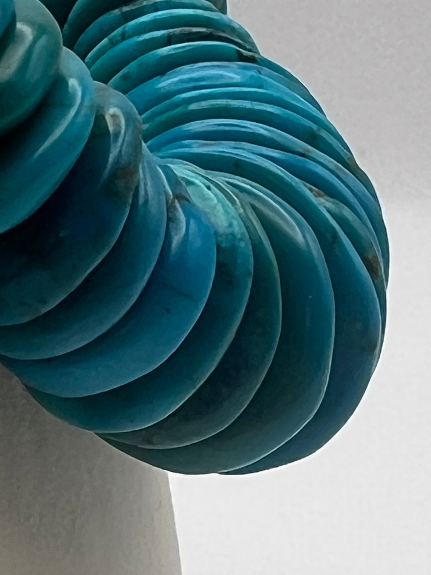 Vintage Turquoise Graduated Bead Necklace w/ Silver Clasp