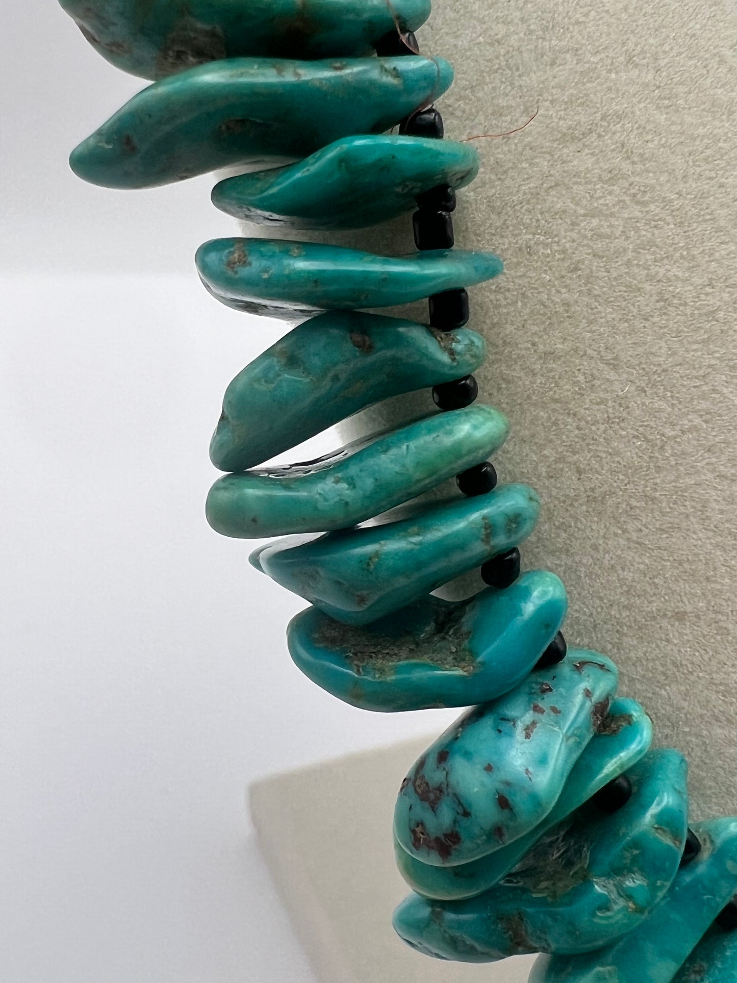 Vintage Turquoise & Black Agate Necklace