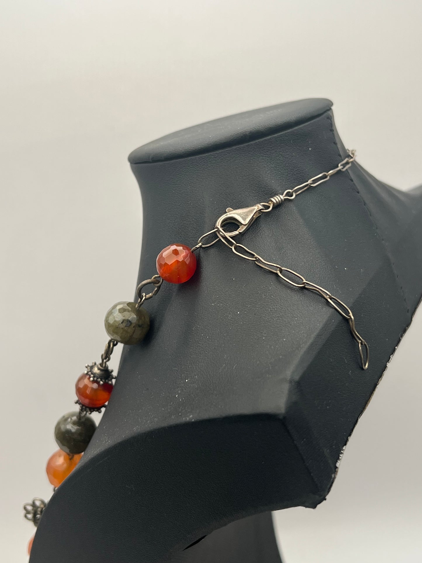 Vintage Handmade Carnelian & Silver Necklace