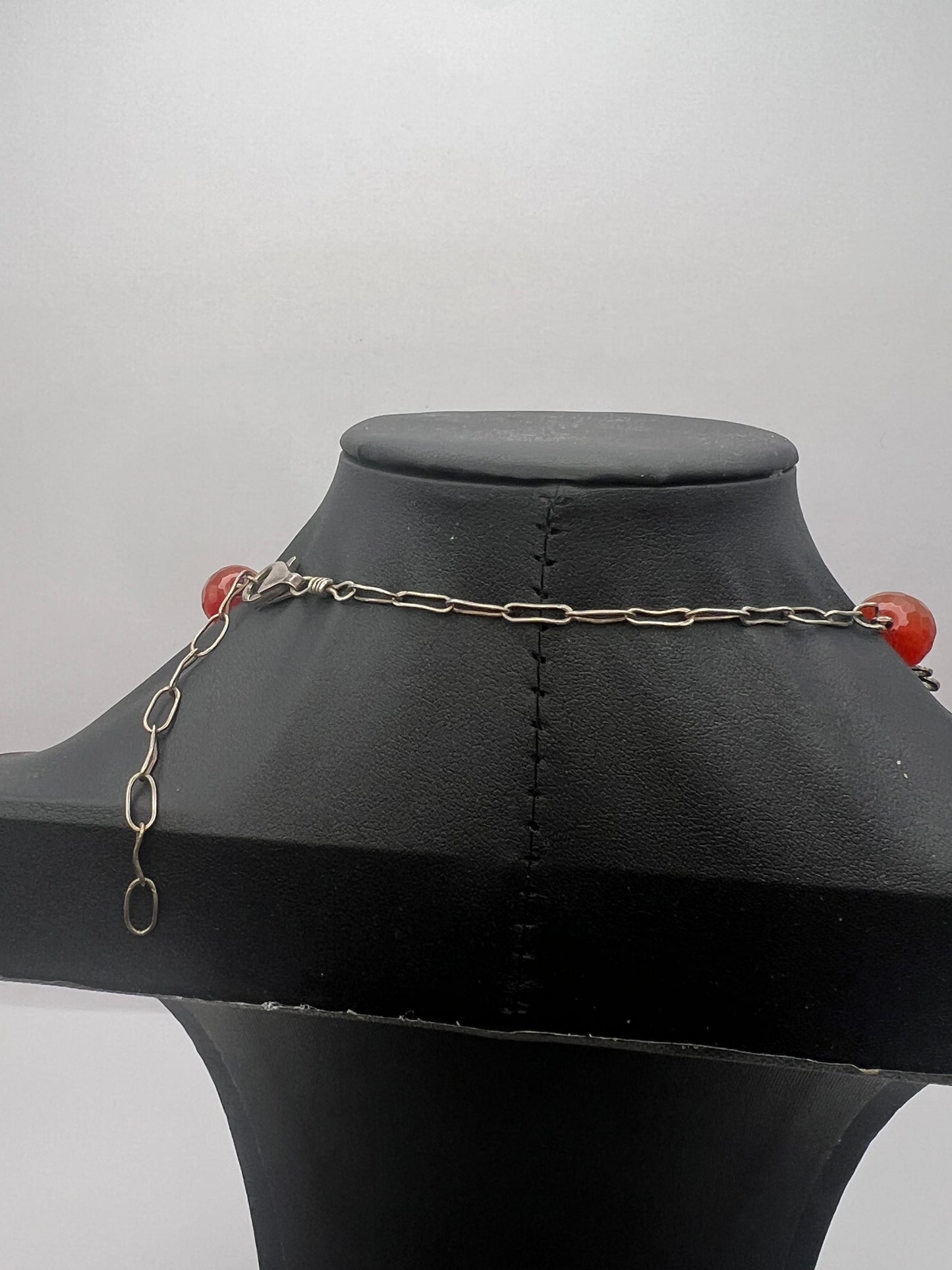 Vintage Handmade Carnelian & Silver Necklace