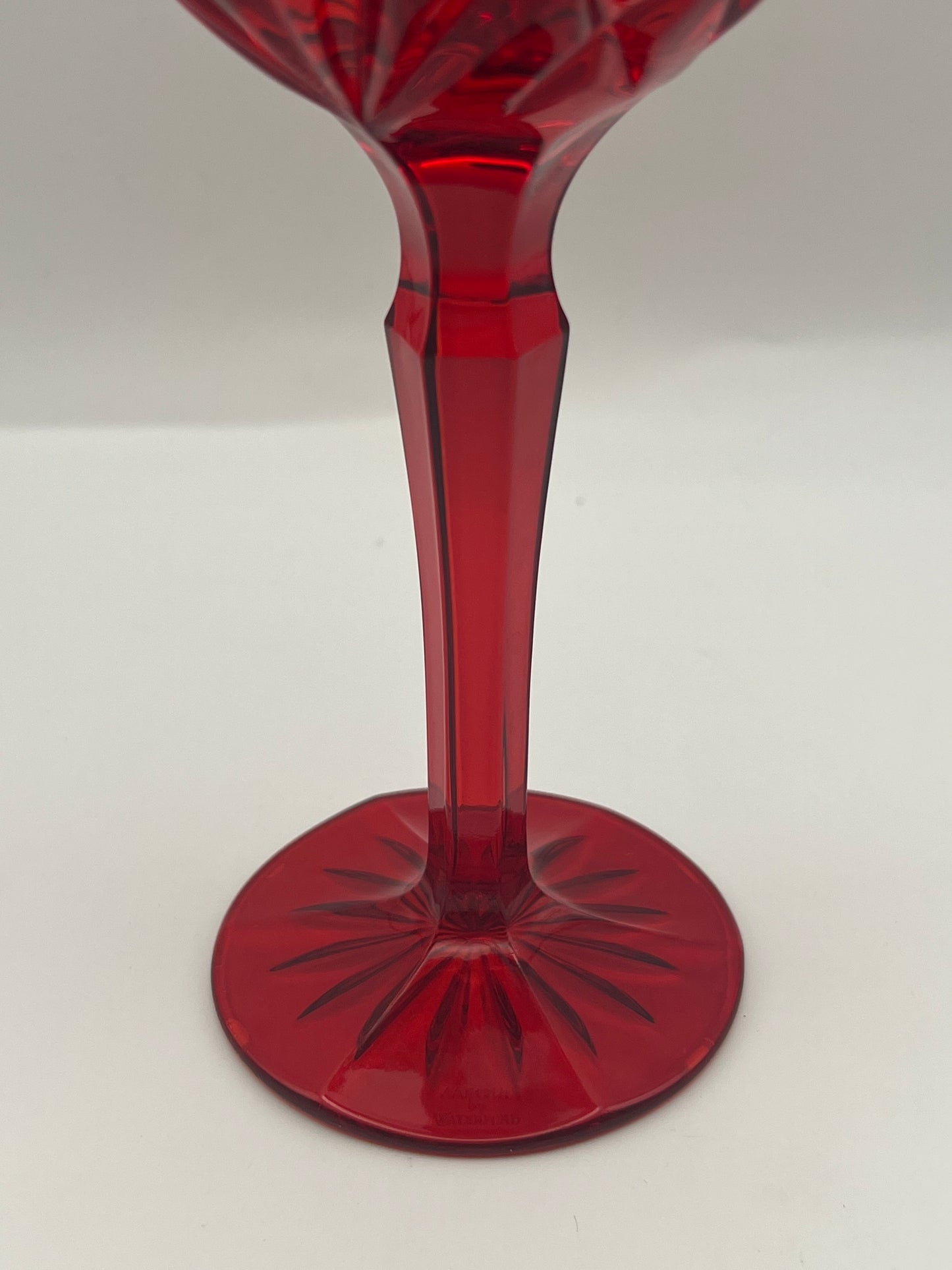 Red Crystal Wine Glasses
