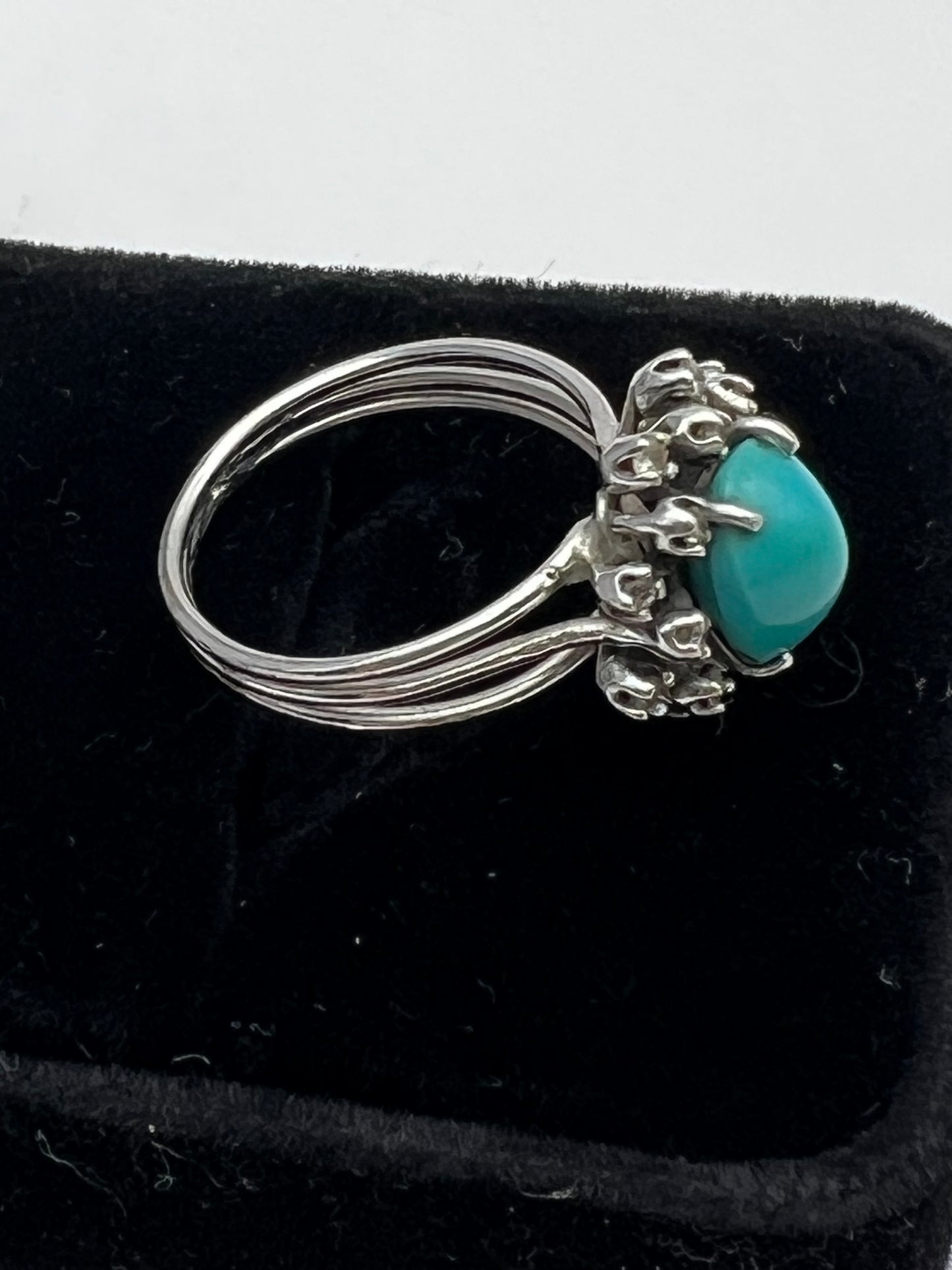 Turquoise & Diamond Ring
