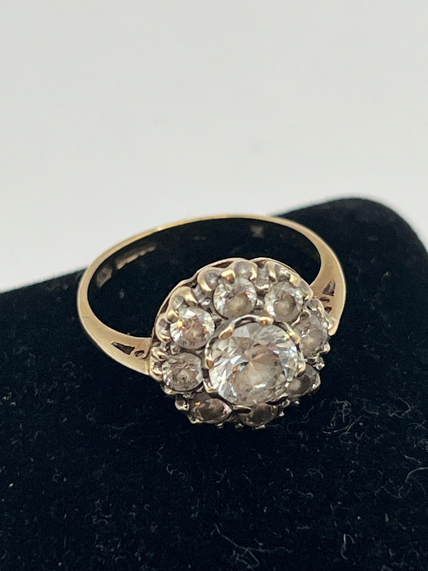 Gold & Paste Diamonds Earrings & Ring