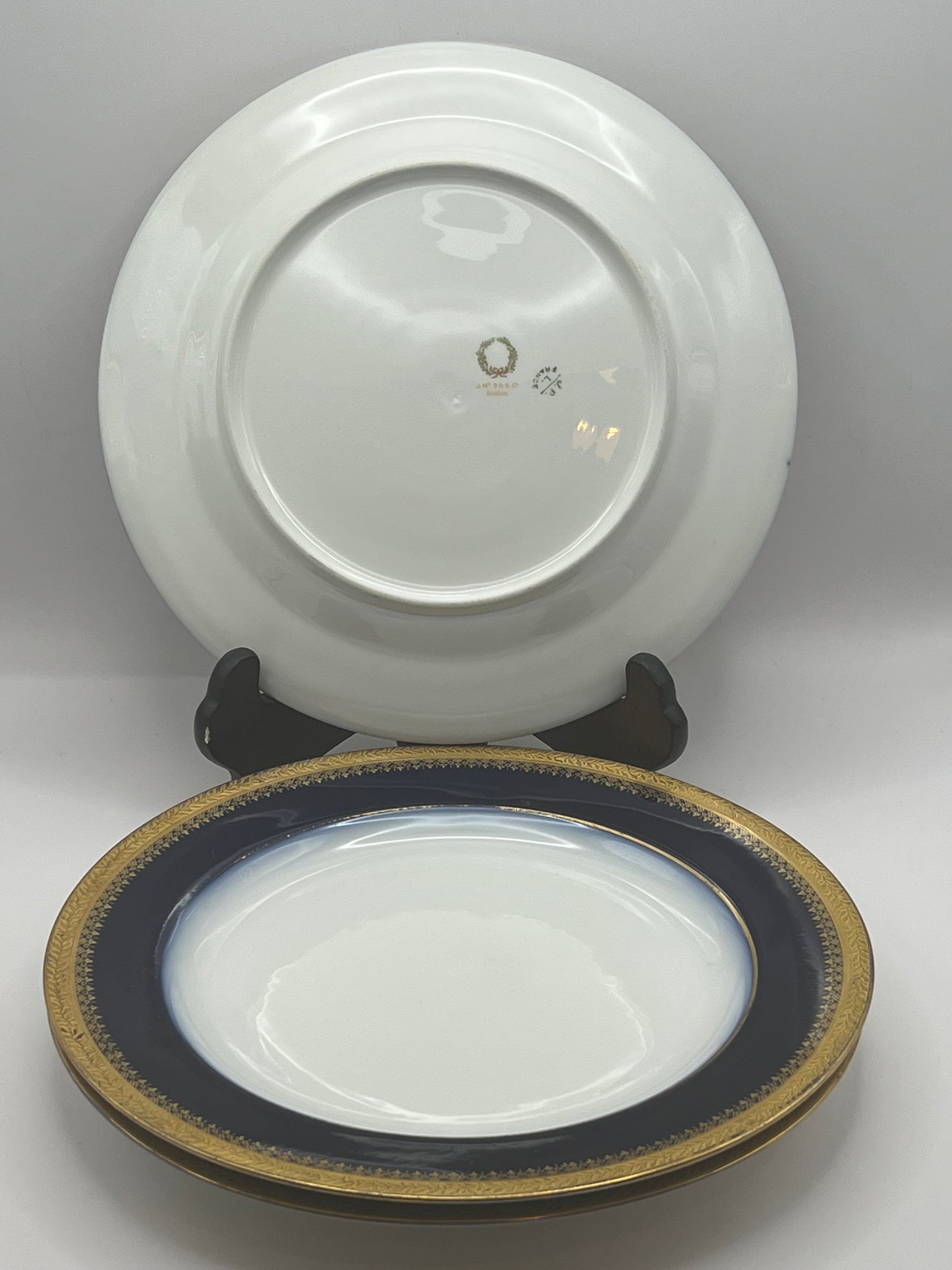 Limoges Blue Cobalt Dinner Plates