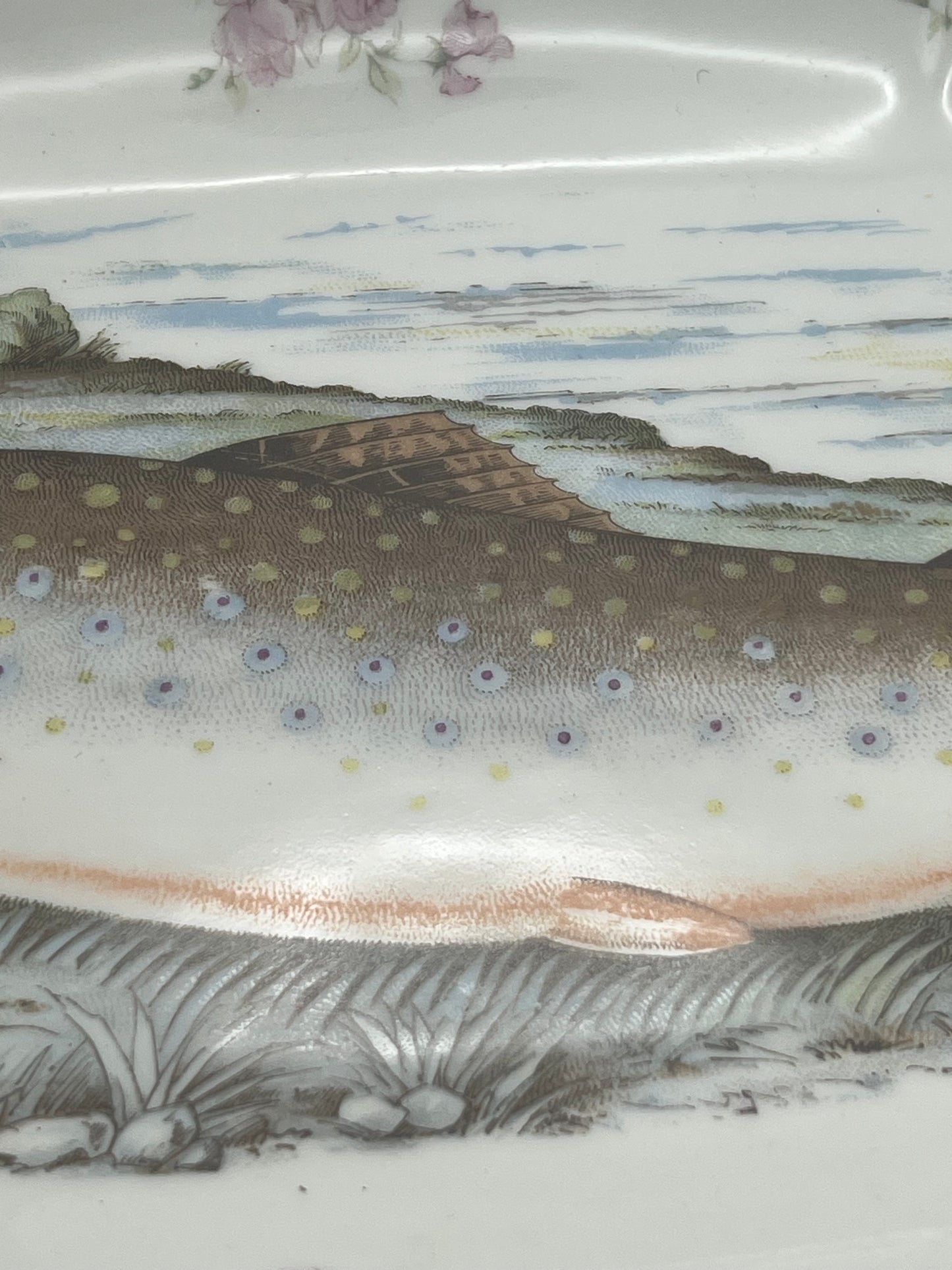 Royal Austria Porcelain Pink Salmon Fish Platter