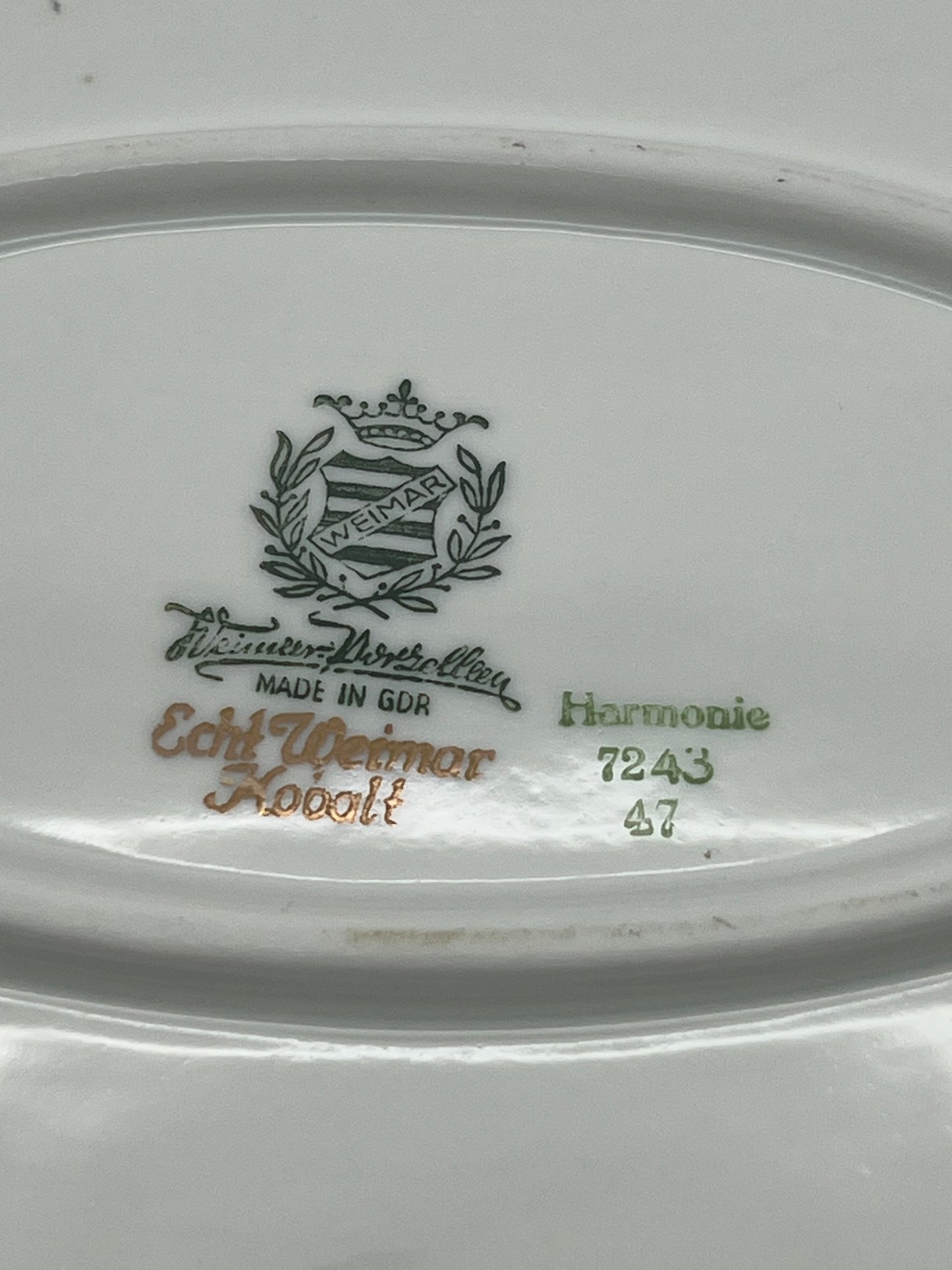 Weimar Porcelain Kobalt Oval Platter