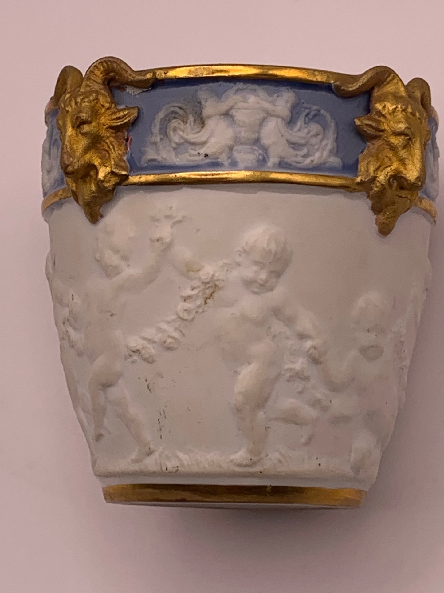 Sevres 19th Century Porcelain Bisque Jardiniere