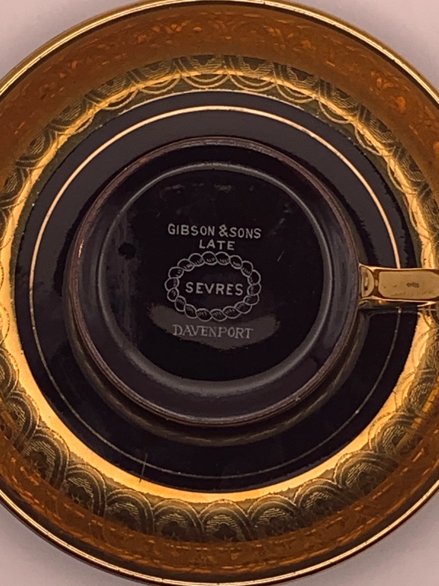 Sevres Late Cobalt Coffee/Tea Set, Manufactured by Gibson & Sons of Davenport