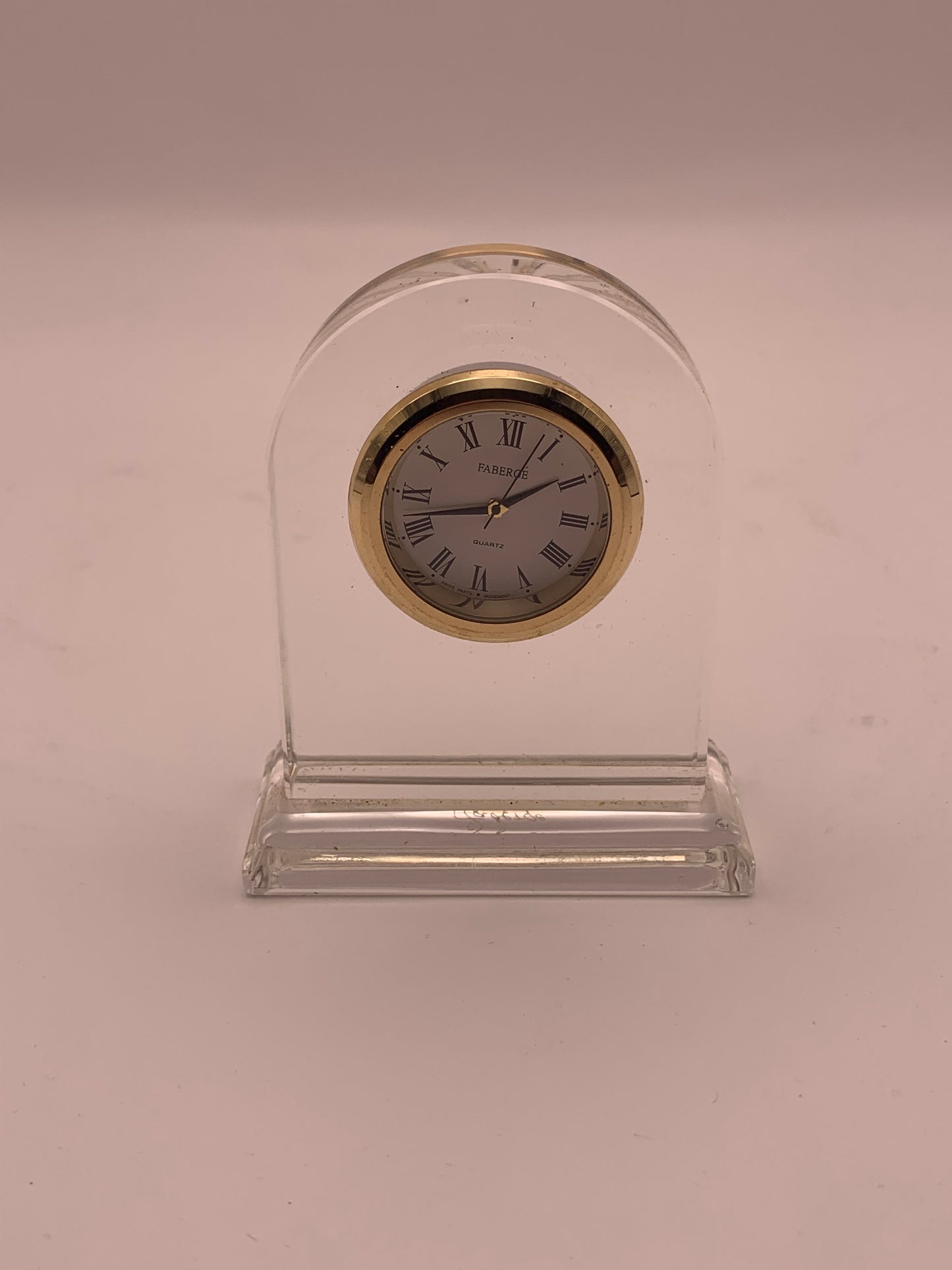 Faberge Crystal Table Clock