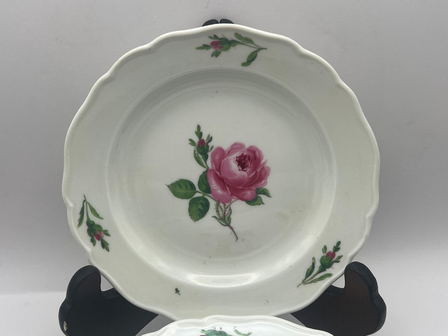 Meissen Porcelain "Pink Rose" Tea Set