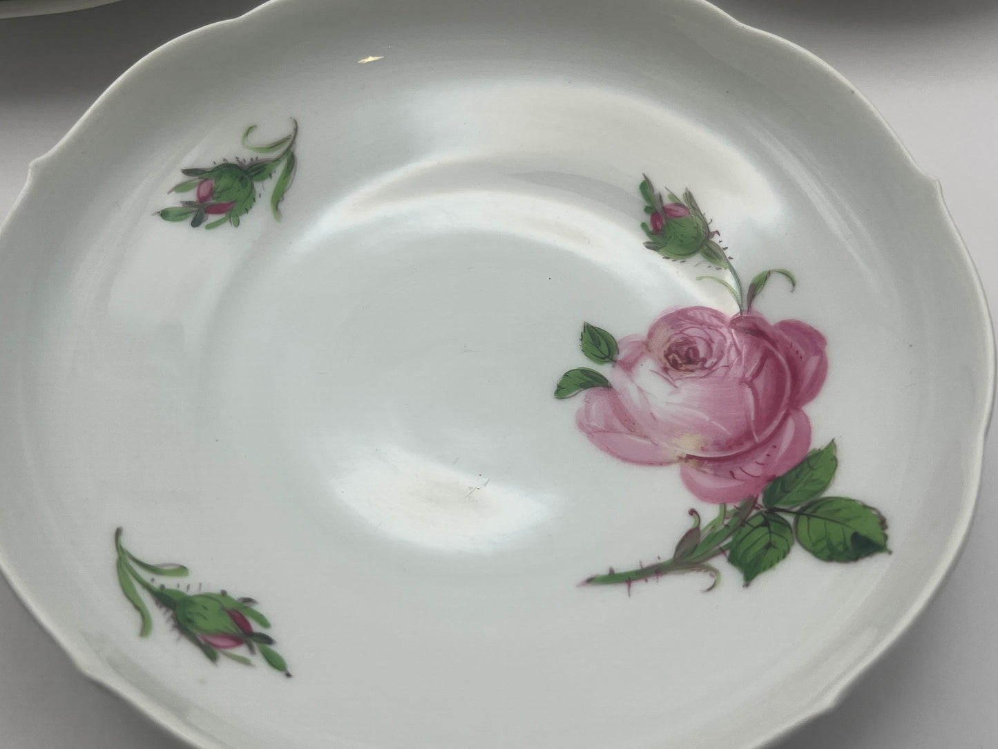 Meissen Porcelain "Pink Rose" Tea Set