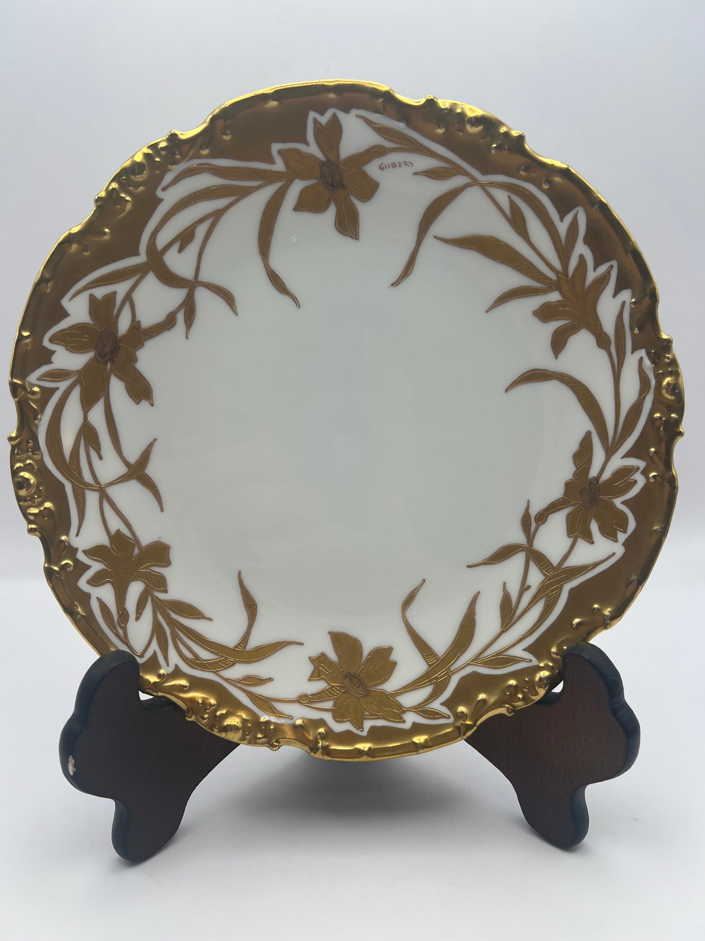 Limoges Decorated Cabinet Plate