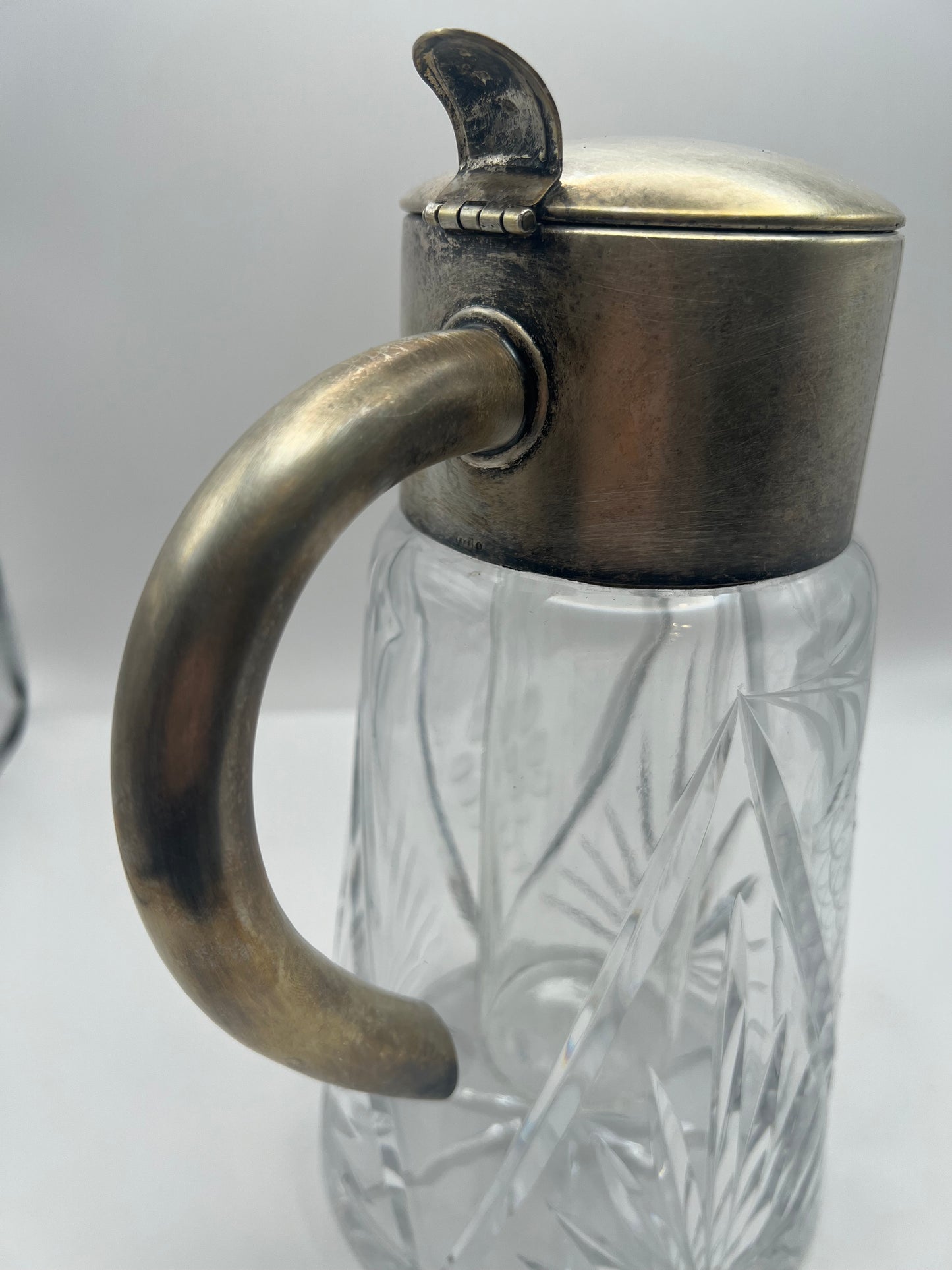 Tall Crystal Serving Pitcher w/ Ice Insertion