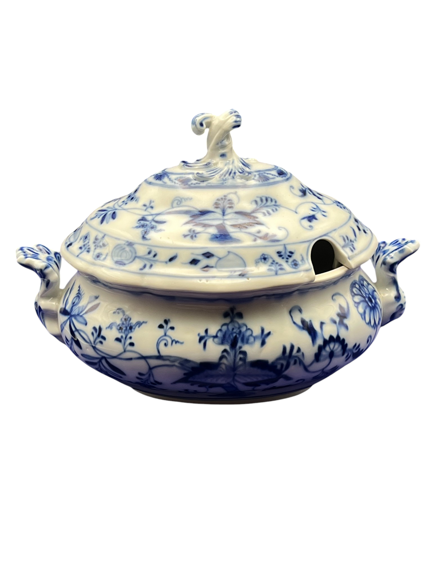 Meissen Porcelain "Blue Onion" Oval Soup Tureen w/ Lid