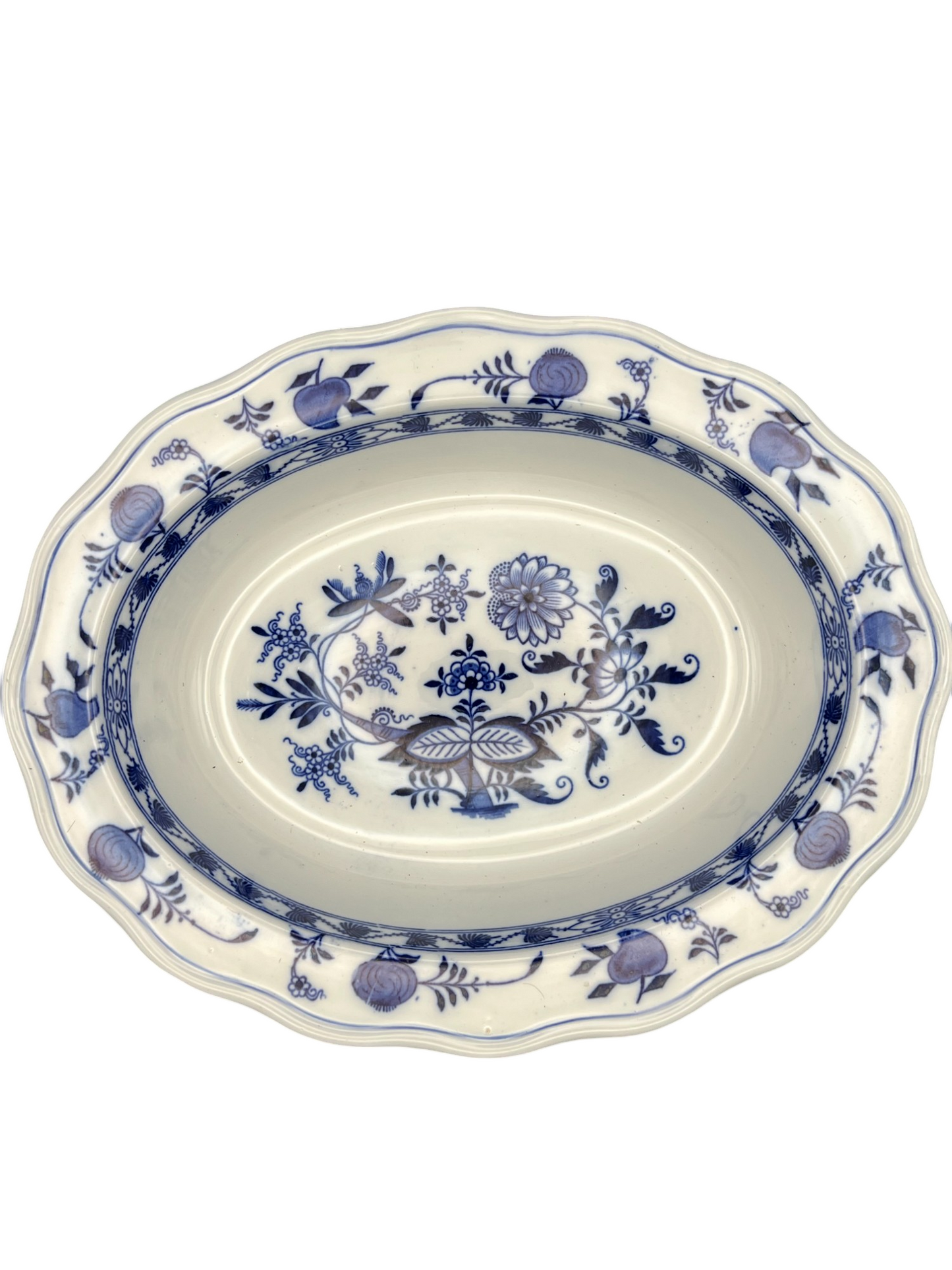 Meissen Porcelain "Blue Onion" Oval Serving Dish