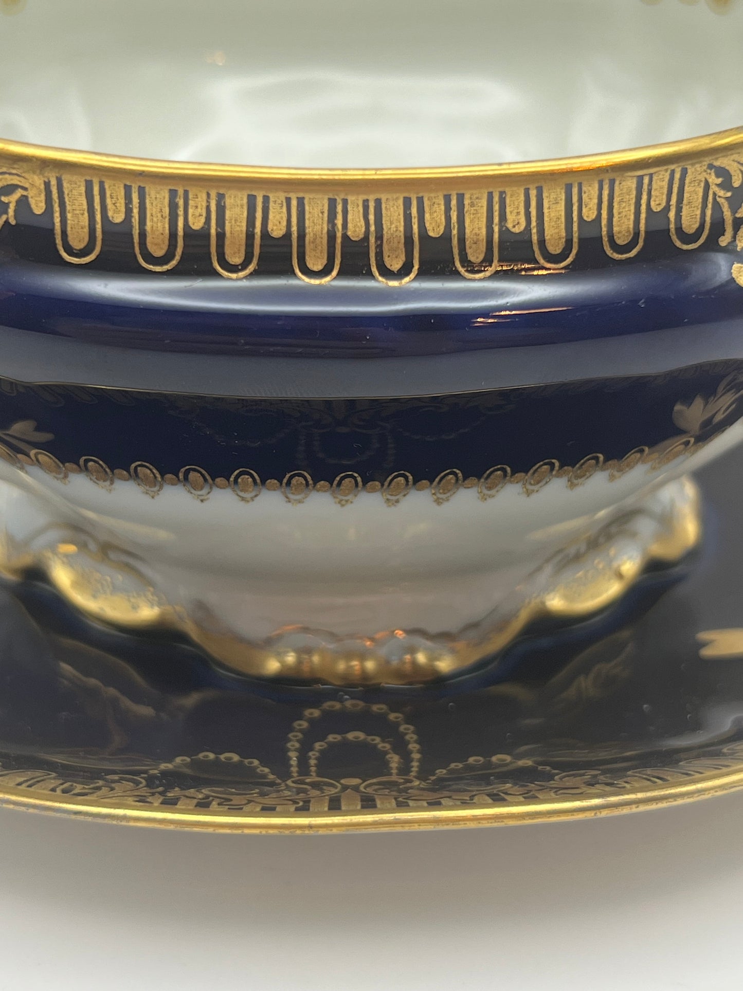 Haviland & Co Limoges Blue Cobalt Small Oval Tureen