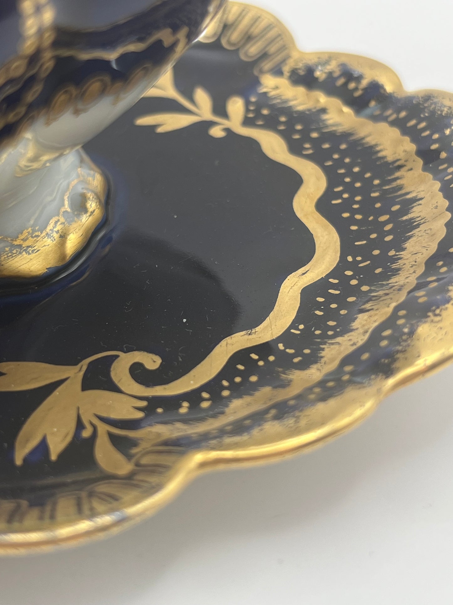 Haviland & Co Limoges Blue Cobalt Small Oval Tureen
