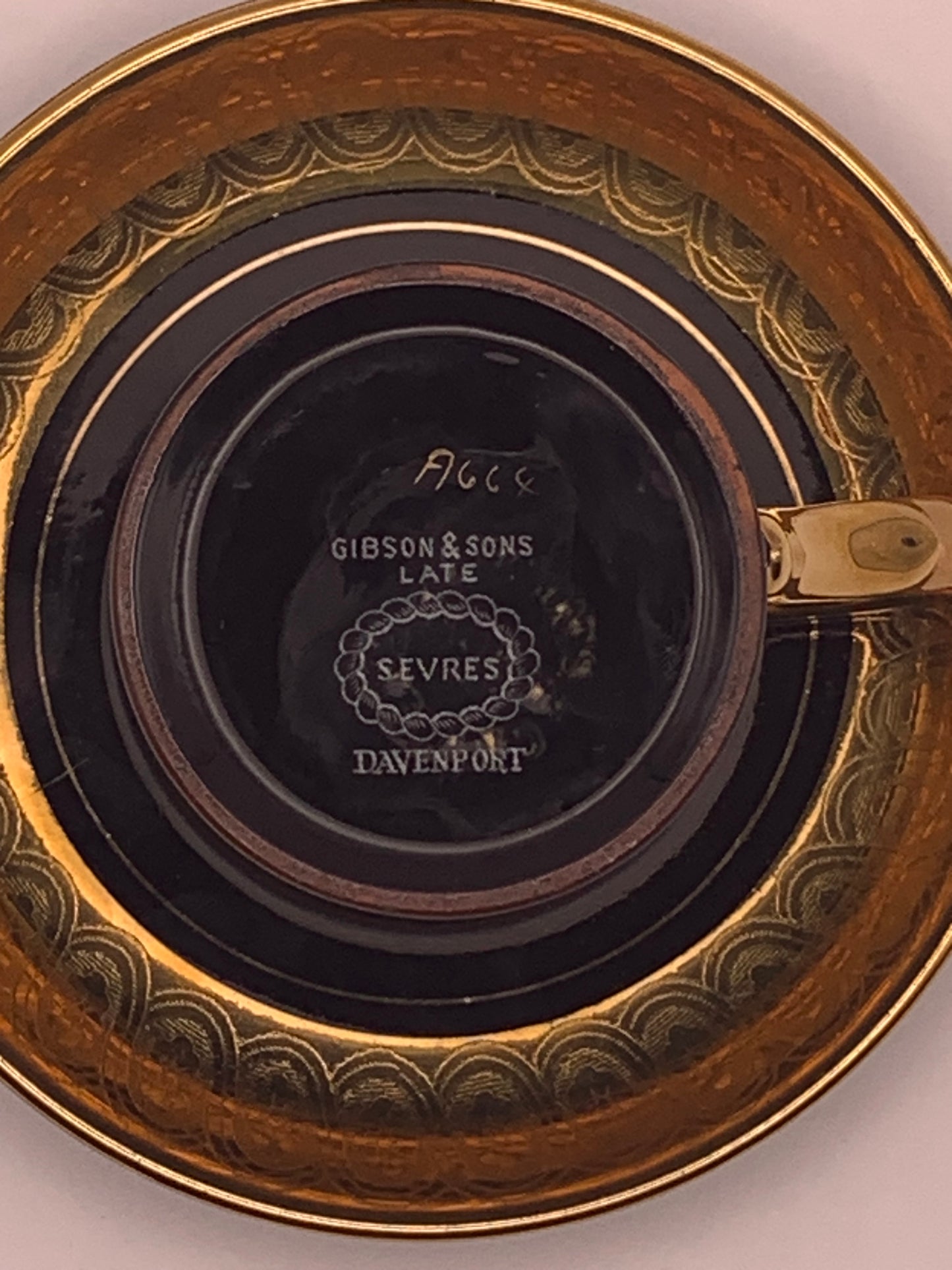 Sevres Late Cobalt Coffee/Tea Set, Manufactured by Gibson & Sons of Davenport
