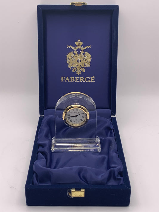 Faberge Crystal Table Clock