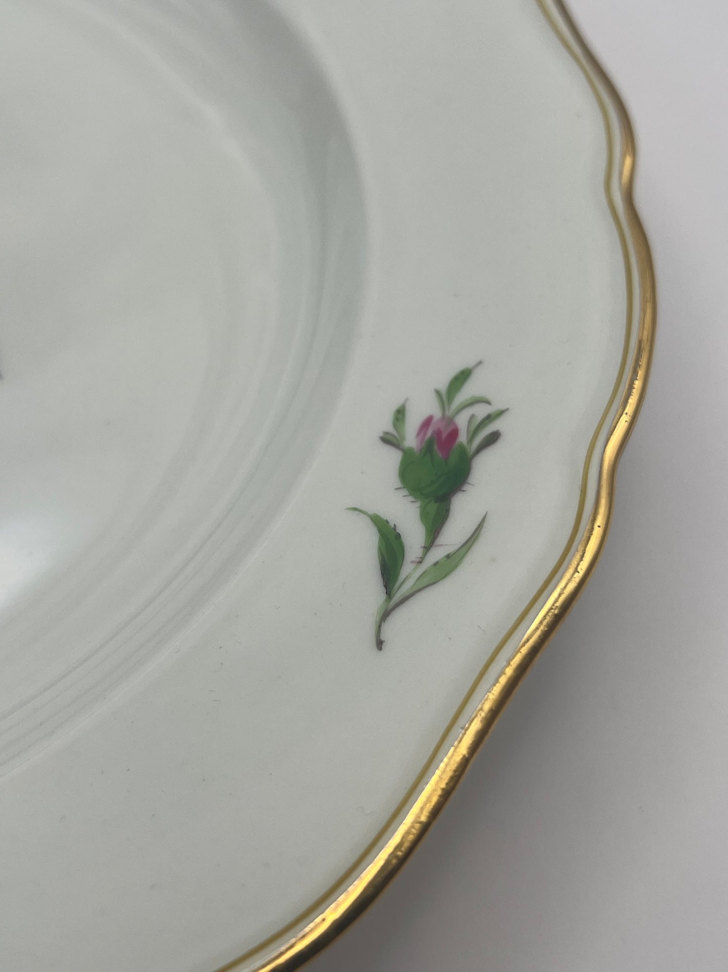 Meissen Porcelain "Pink Rose" Decorative Plates