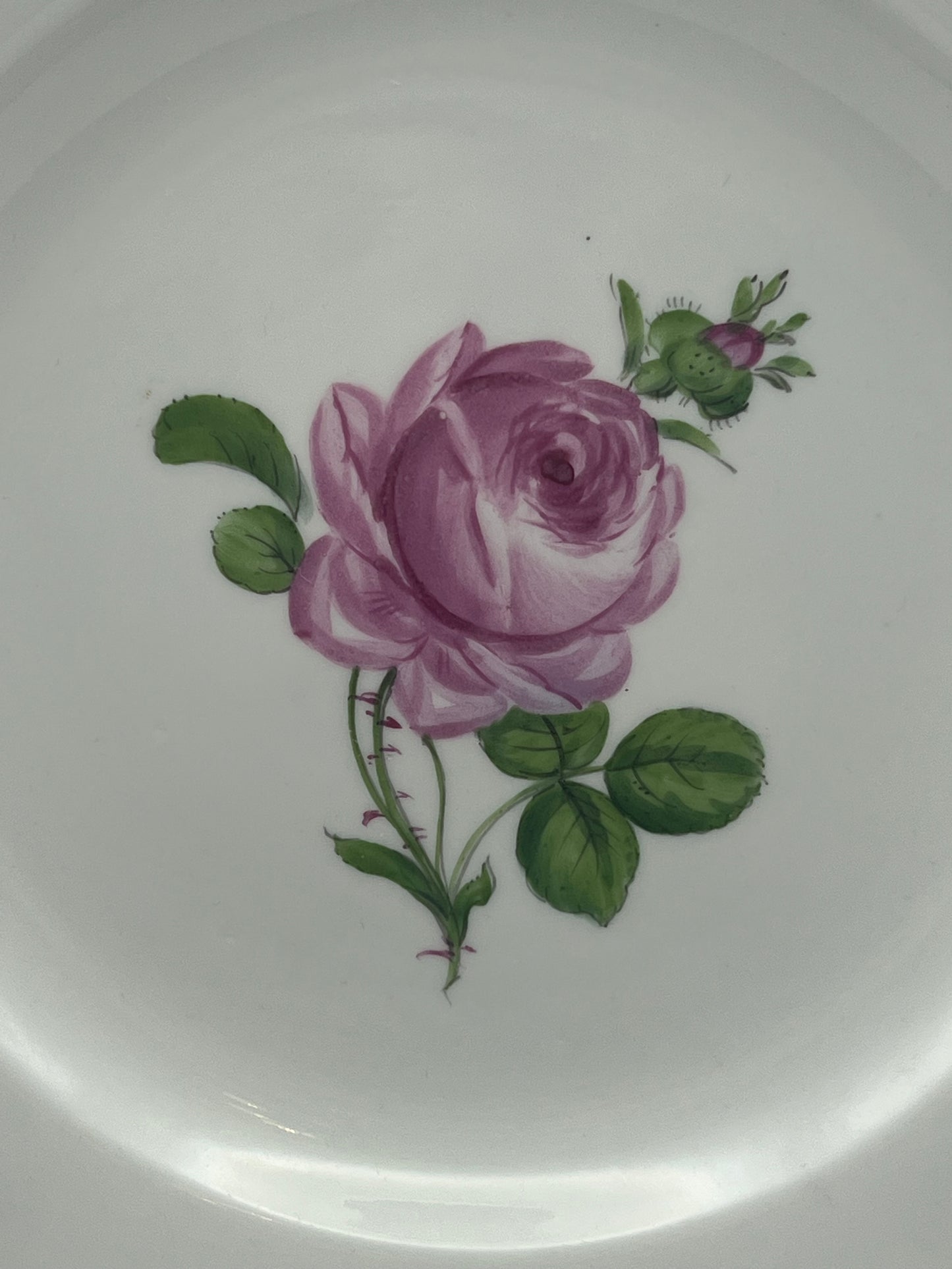 Meissen Porcelain "Pink Rose" Decorative Plate